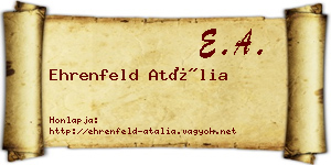 Ehrenfeld Atália névjegykártya